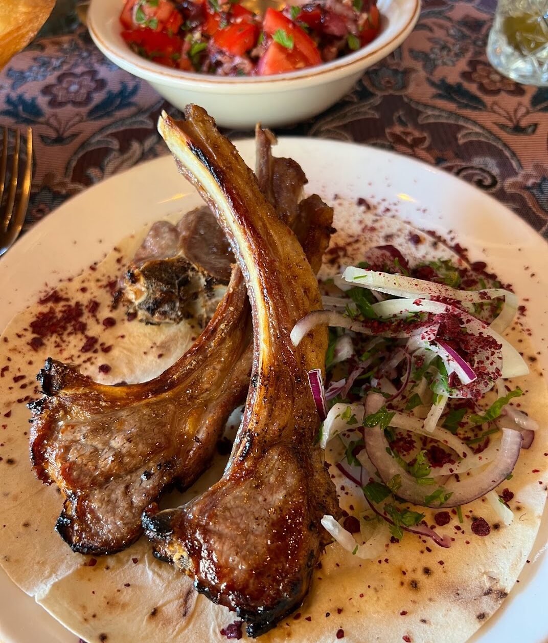 Lamb chops Azerbaijani food Baku