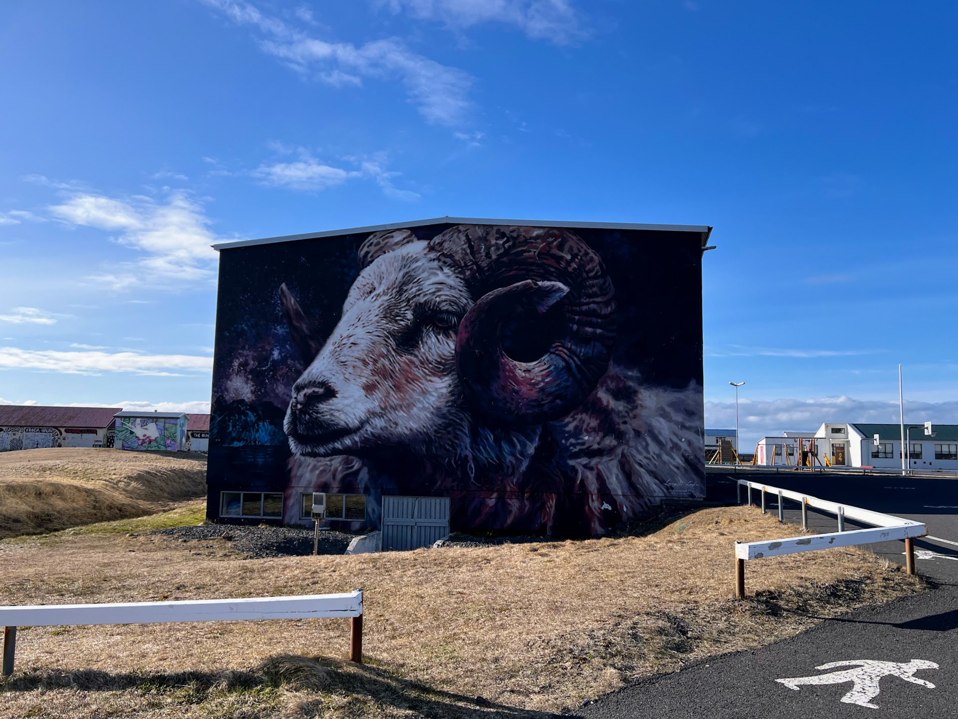 Iceland mural Lacey and Layla art sheep