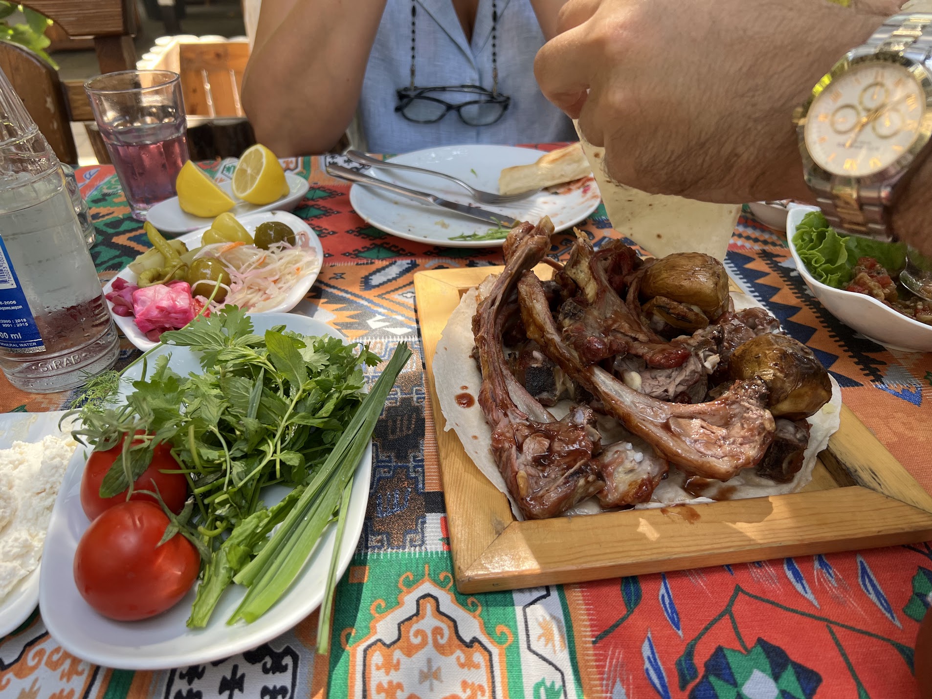 Kebab lamb chops Azerbaijani food