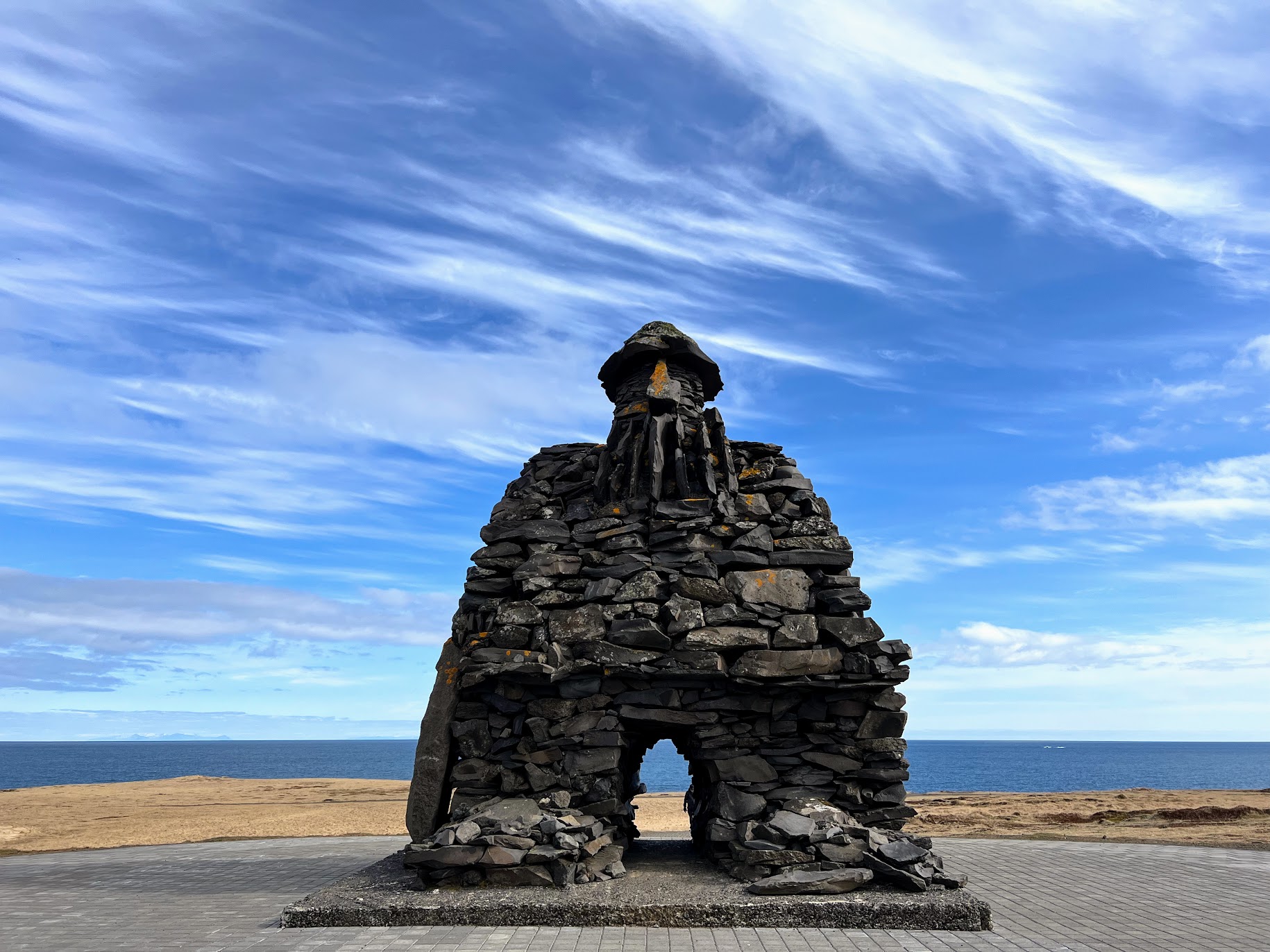 Bárður Snæfellsás statue Iceland Arnarstapi Snaefellsnes peninsula