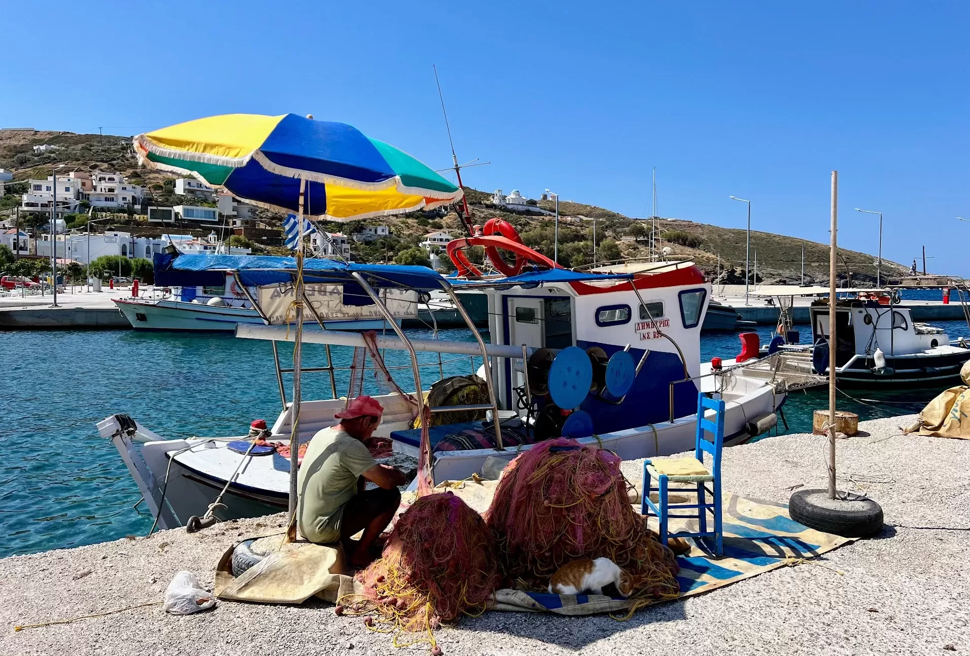 fourni greece harbor