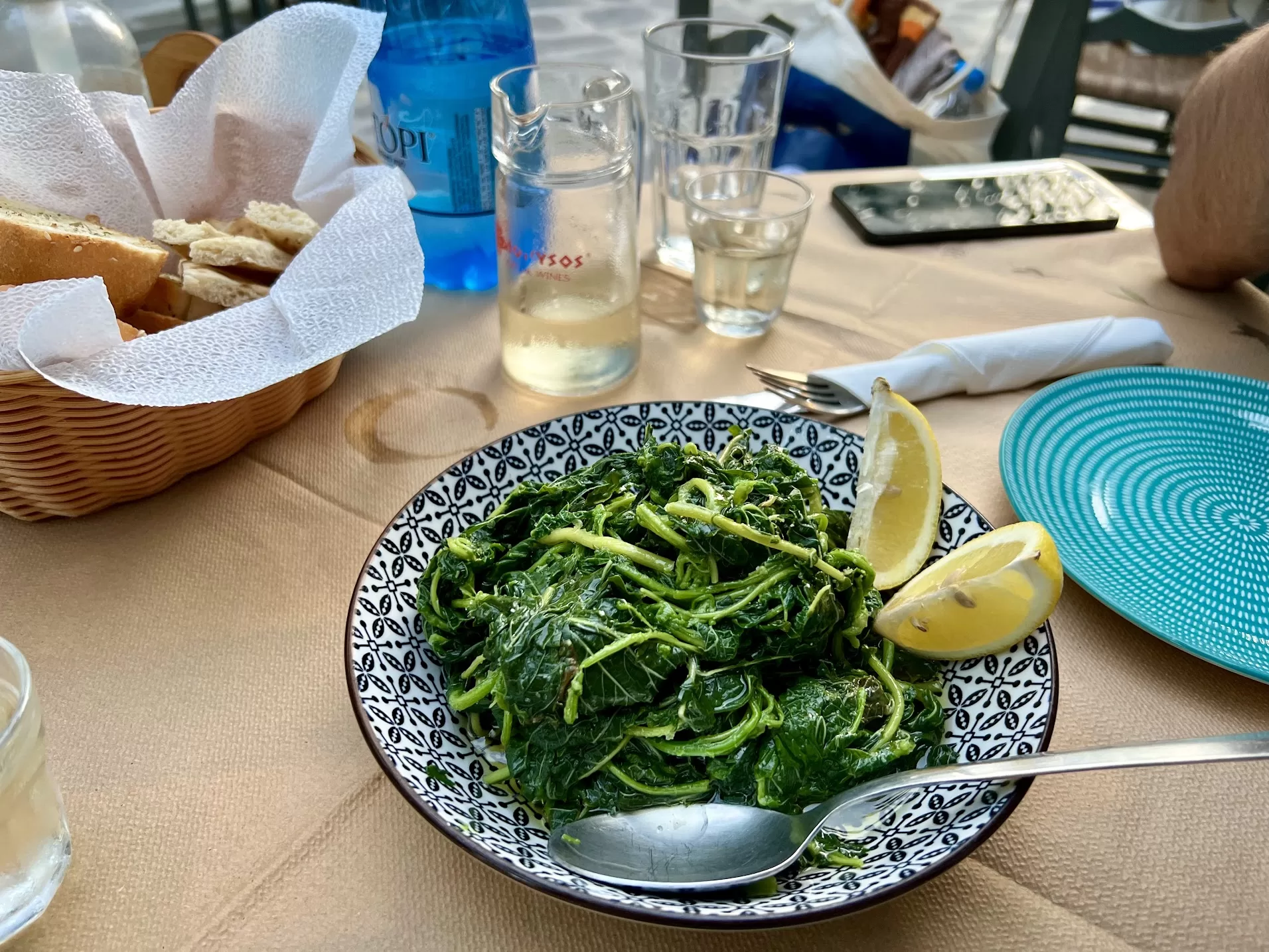 horta greece boiled wild greens