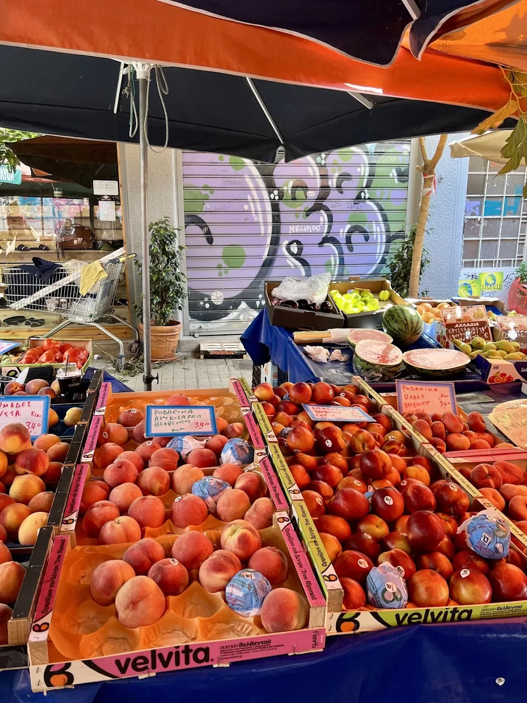 Athens farmers market Greece Exarcheia tips for traveling greece on a budget