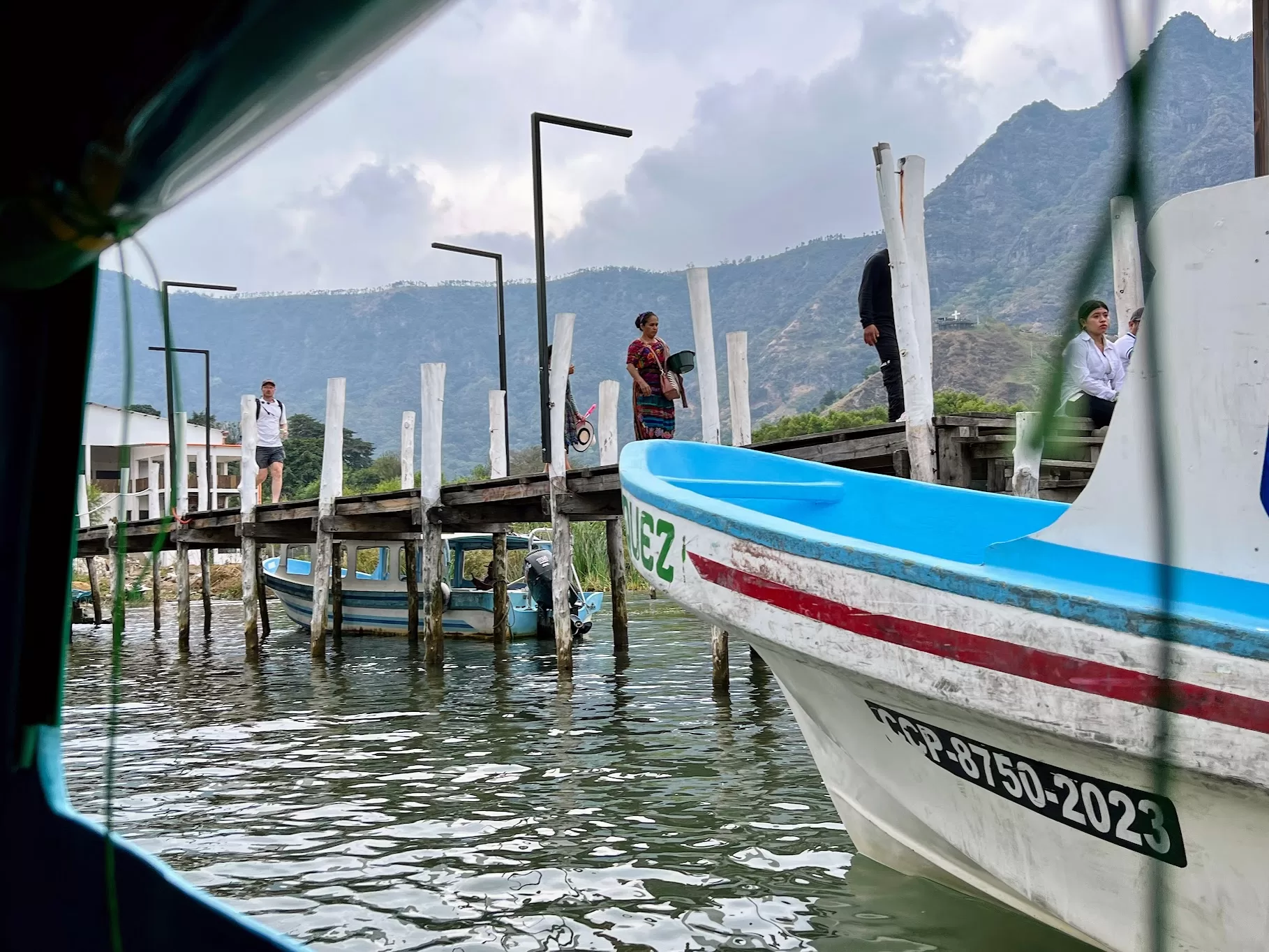 photos of lake atitlan guatemala lancha boat