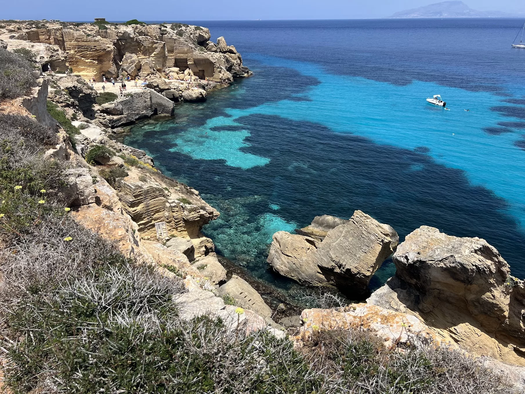 blue marino favignana egadi islands sicily italy Aegadian